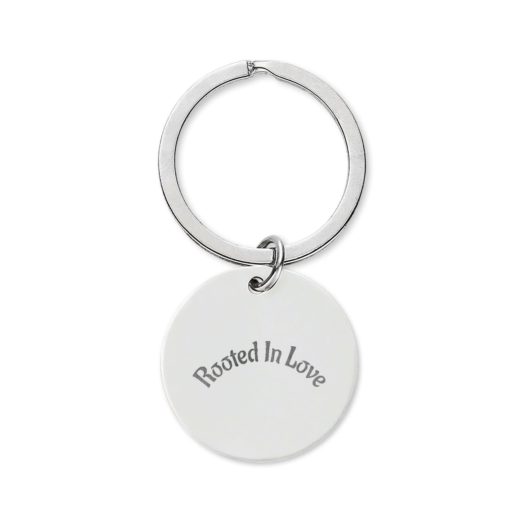 Afro King & Queen Lovers Round Keychain | Stainless Steel Engraved