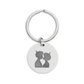 Afro King & Queen Lovers Round Keychain | Stainless Steel Engraved