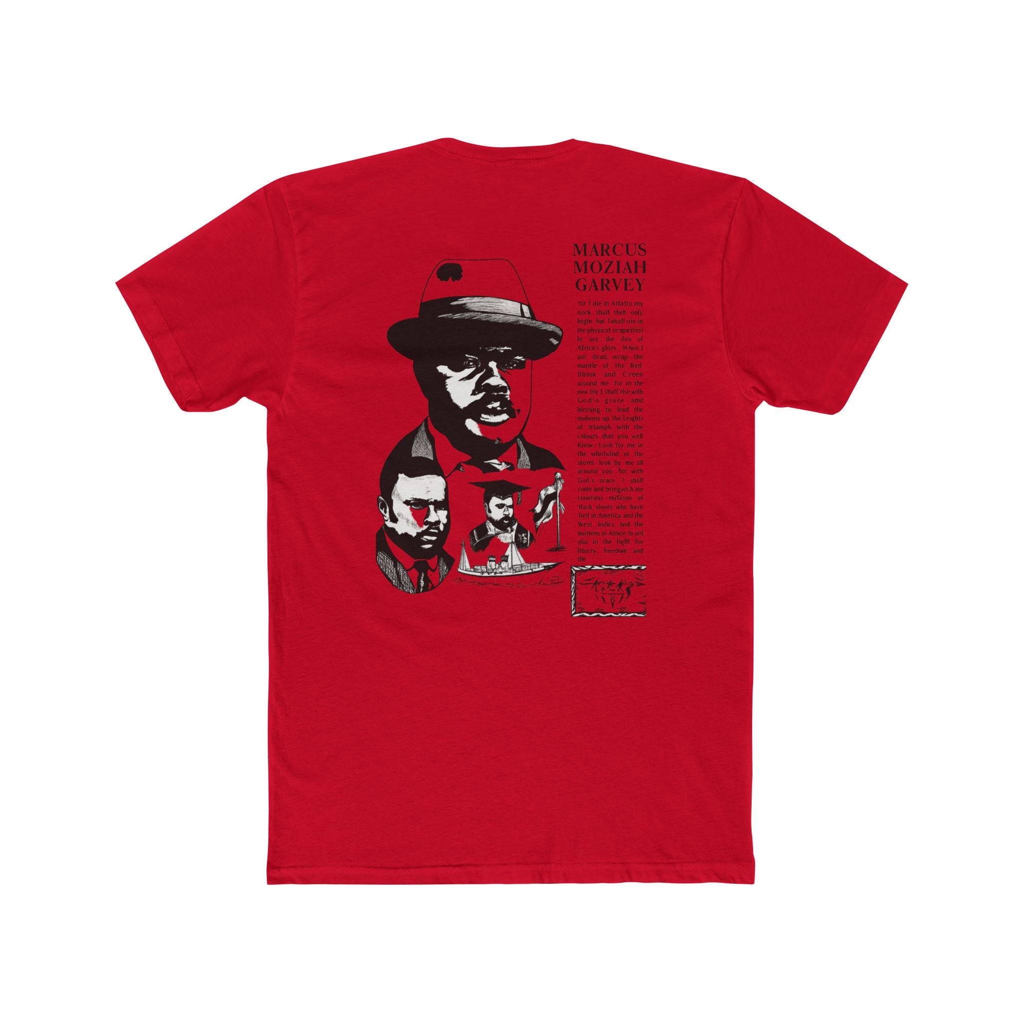 Marcus Garvey Portrait Tee | Black History, Vintage Newspaper Design