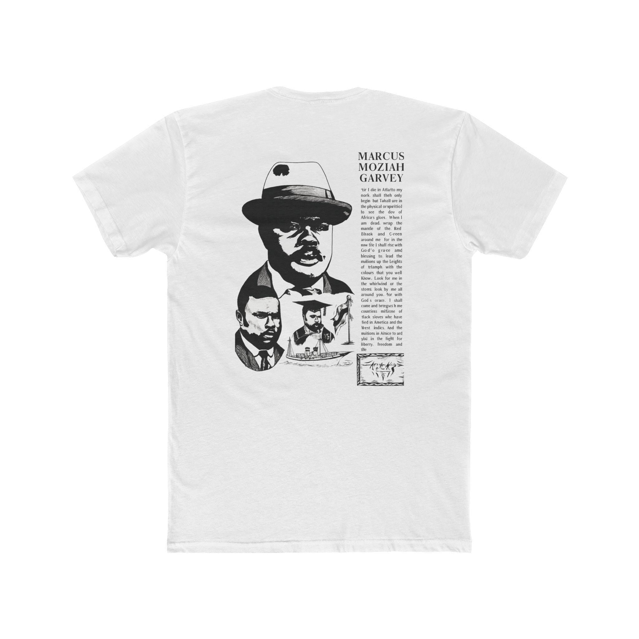 Marcus Garvey Portrait Tee | Black History, Vintage Newspaper Design