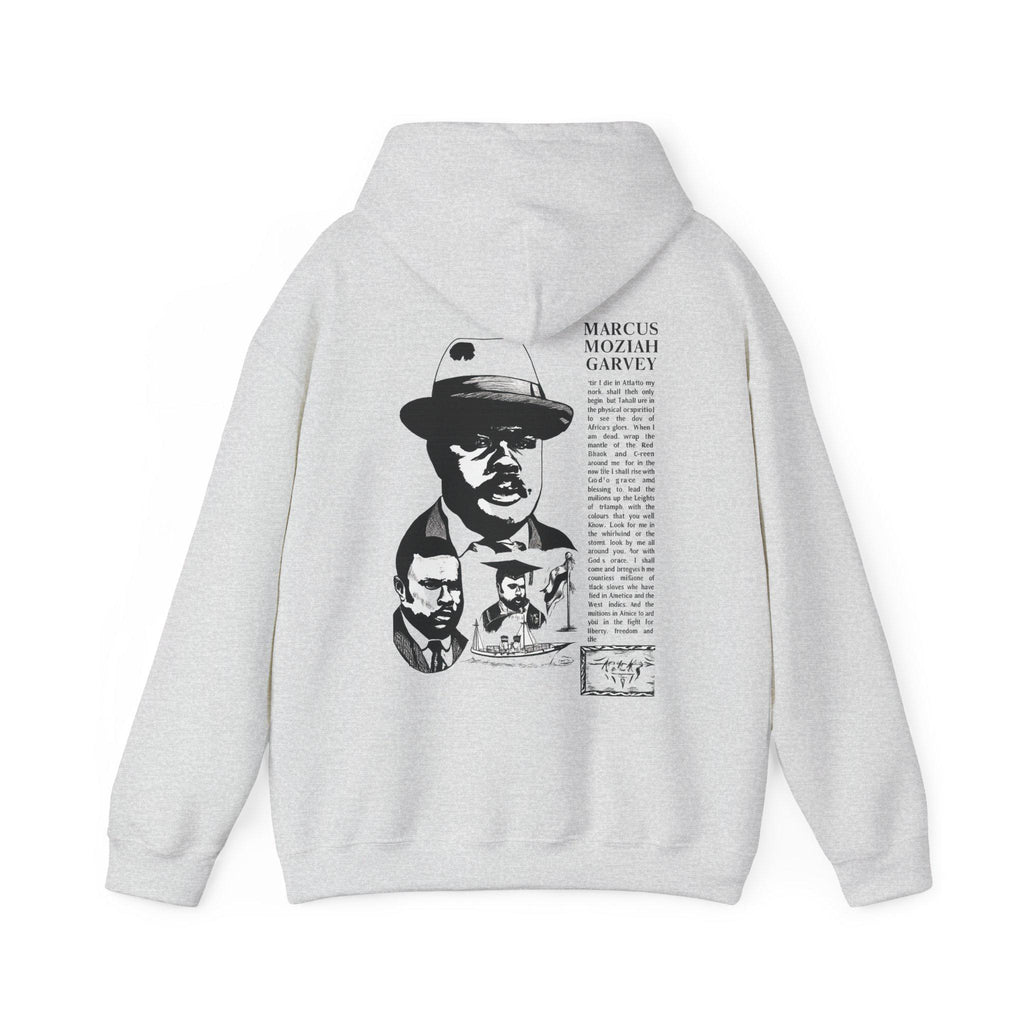 Marcus Garvey Unisex Hooded Sweatshirt  | Black History, Vintage Newspaper Design