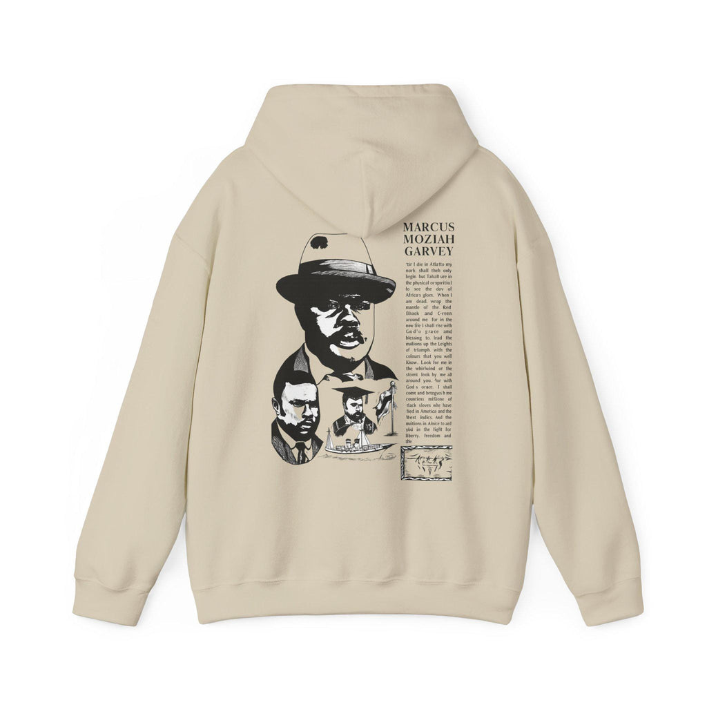 Marcus Garvey Unisex Hooded Sweatshirt  | Black History, Vintage Newspaper Design