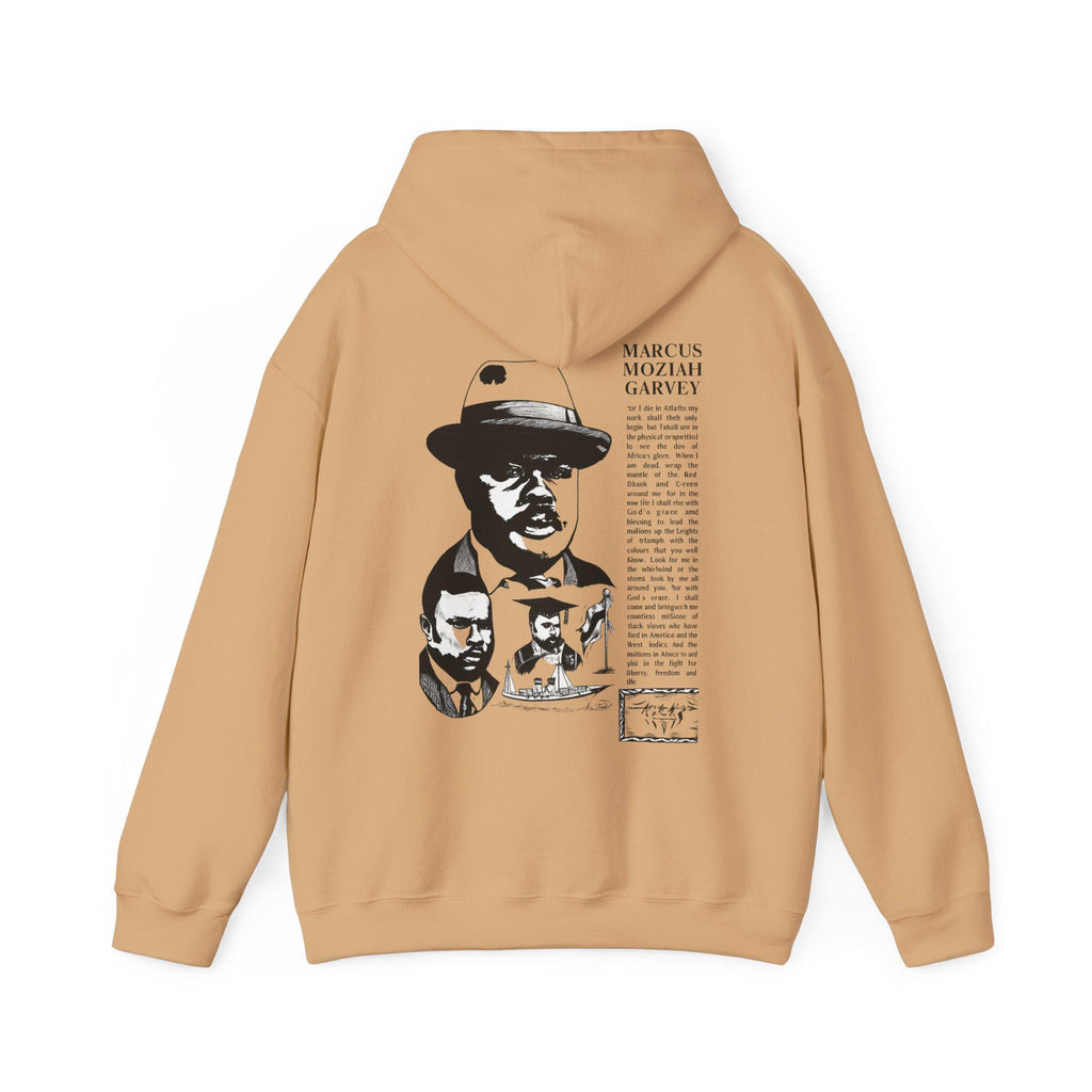 Marcus Garvey Unisex Hooded Sweatshirt  | Black History, Vintage Newspaper Design