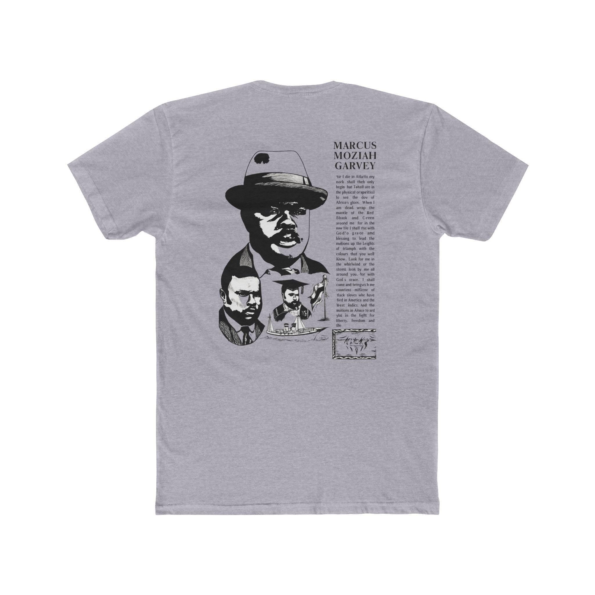 Marcus Garvey Portrait Tee | Black History, Vintage Newspaper Design