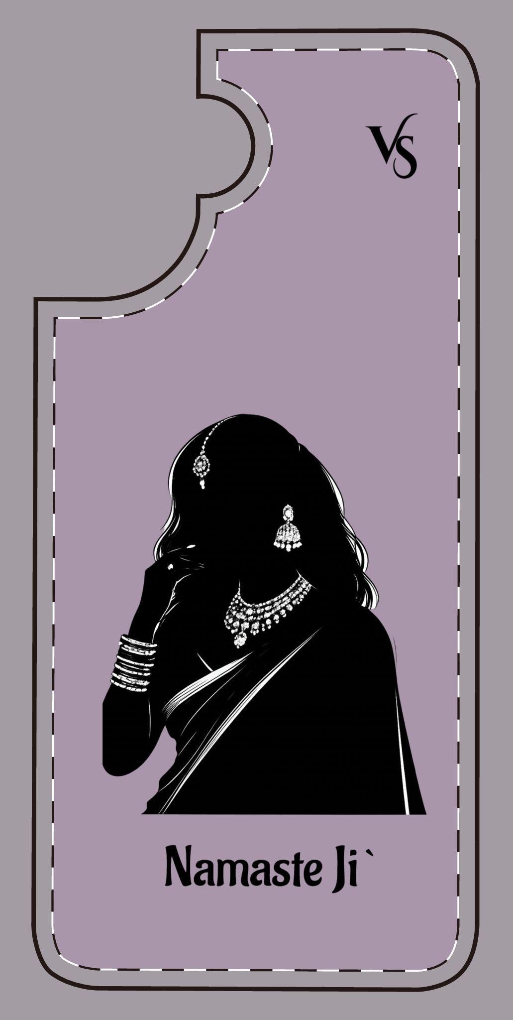 Indian Woman "Namaste Ji" Greeting Phone Case | Various Colours