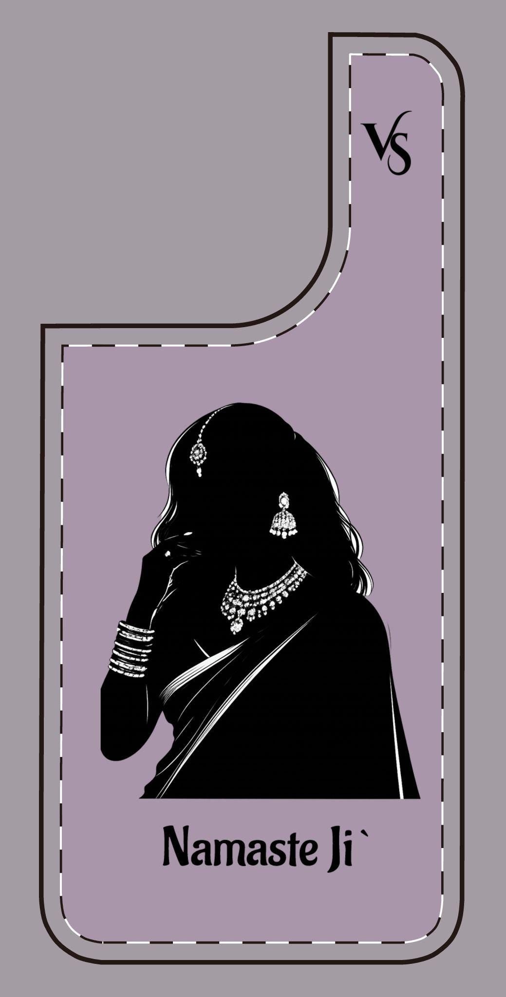 Indian Woman "Namaste Ji" Greeting Phone Case | Various Colours