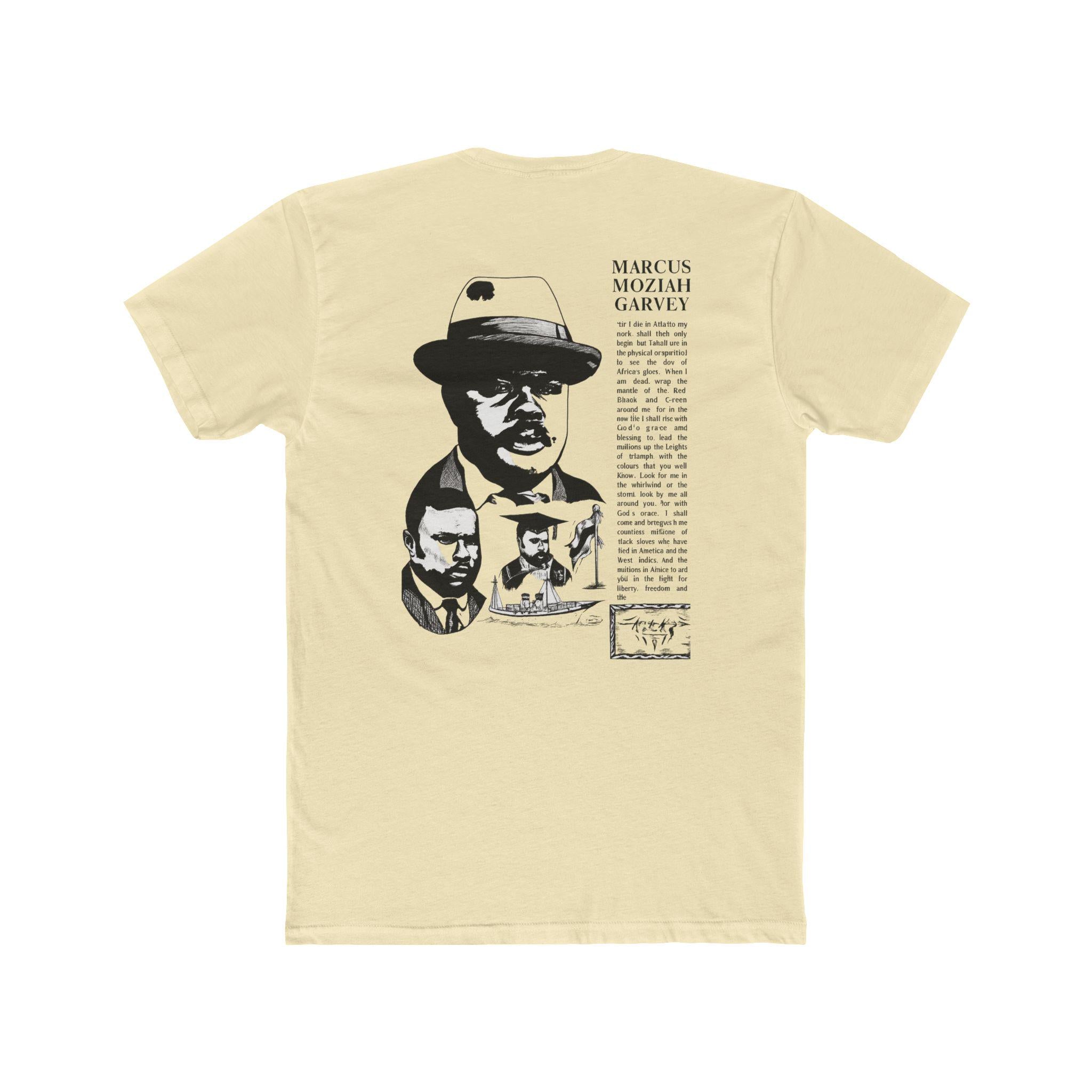 Marcus Garvey Portrait Tee | Black History, Vintage Newspaper Design