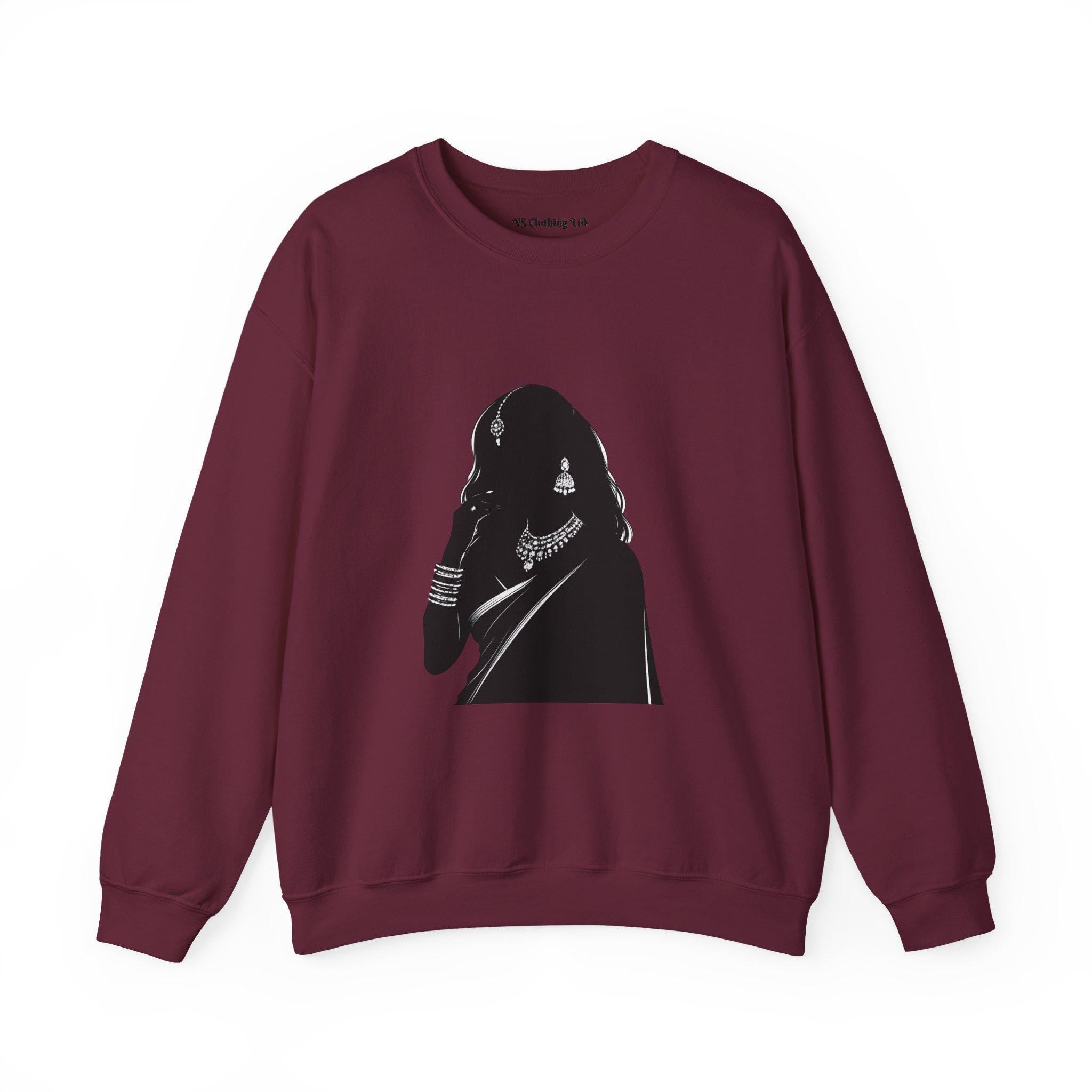Silhouette Indian Woman Sweatshirt