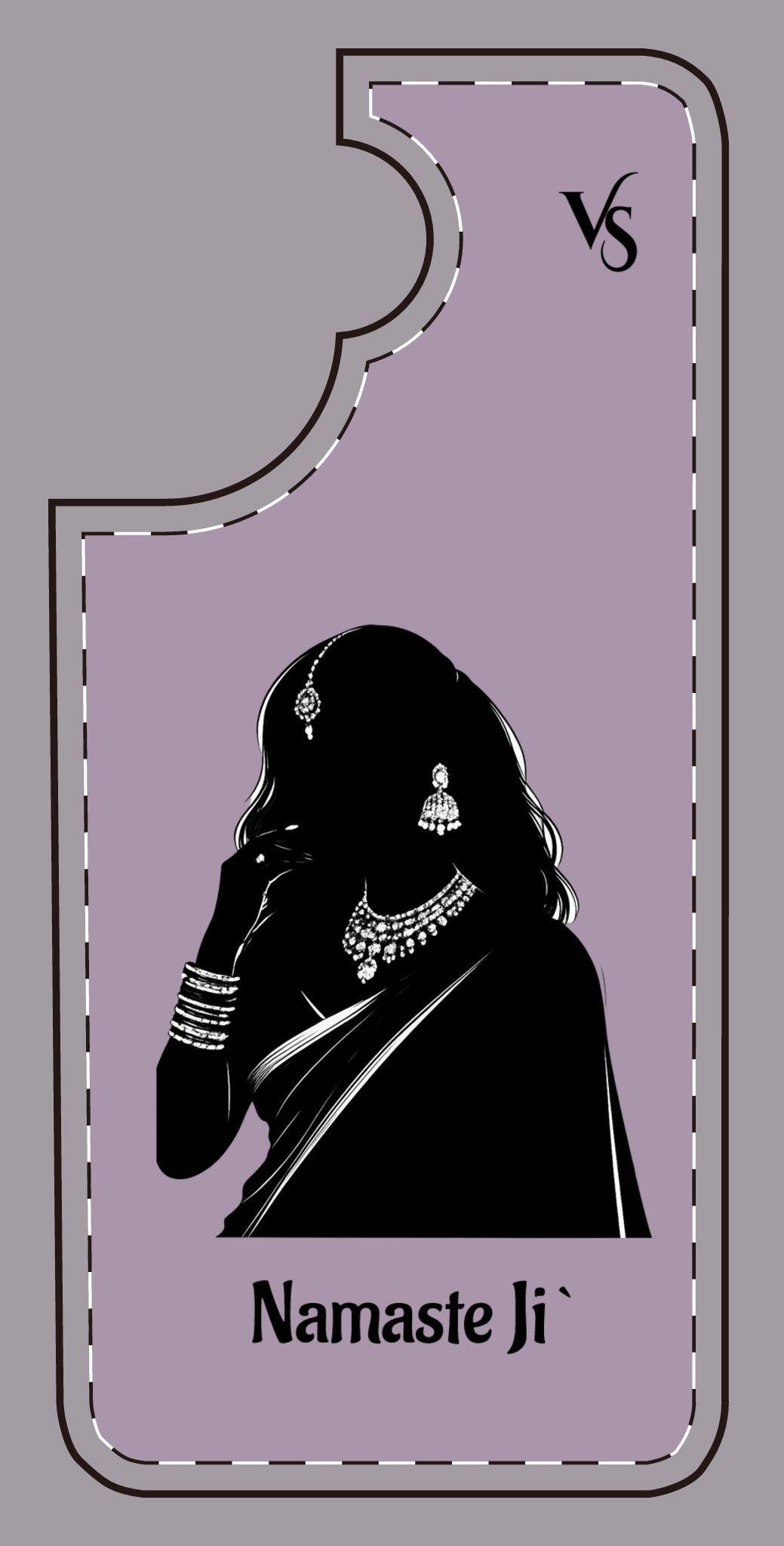 Indian Woman "Namaste Ji" Greeting Phone Case | Various Colours